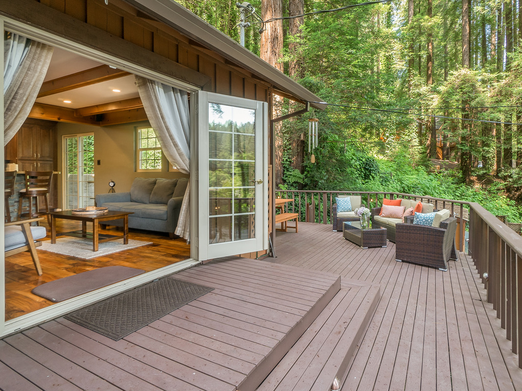 Redwood Retreat With Hot Tub Amp, Wrap Around Deck Images